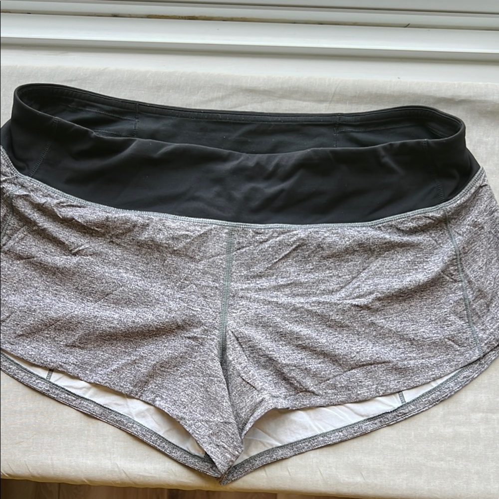 Lululemon Gray and Black Athletic Shorts